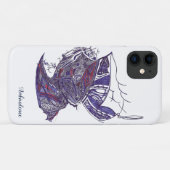 iPhone / iPad hoesje met gedetailleerde handgeteke (Achterkant (horizontaal))