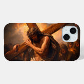 iPhone / iPad hoesje met Jezus die het Kruis draag (Achterkant (horizontaal))