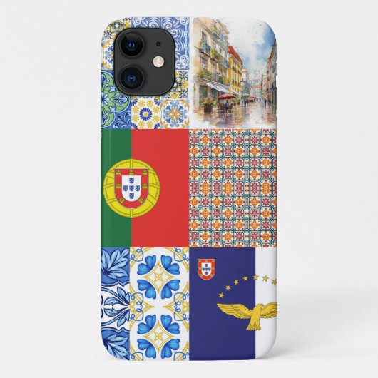 iPhone / iPad hoesje met Portugese vlag en de Azor (Achterkant)