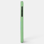 iPhone / iPad hoesje op maat groen koraal blauw mo (Achterkant/links)