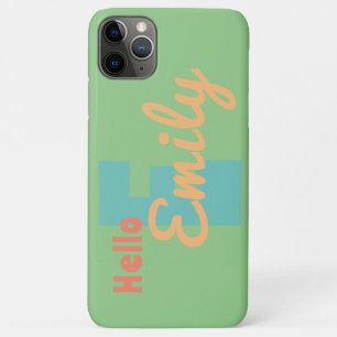 iPhone / iPad hoesje op maat groen koraal blauw mo