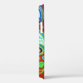 iPhone / iPad hoesje Paisley Rood en Groen (Achterkant / Rechts)