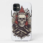 iPhone / iPad hoesje: Schedel- en botontwerp Case-Mate iPhone Case (Achterkant)