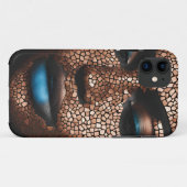 iPhone / iPad hoesje Vrouw Blauw Koper Mosiac (Achterkant (horizontaal))