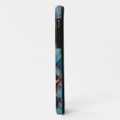 iPhone / iPad hoesje Vrouw Blauw Koper Mosiac (Achterkant/links)