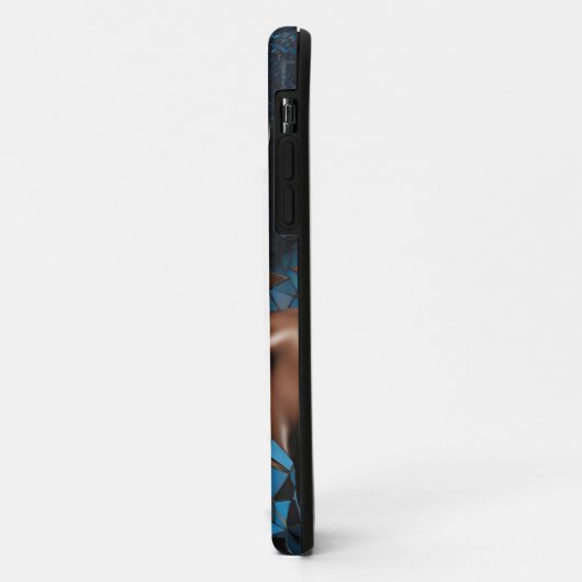 iPhone / iPad hoesje Vrouw Koper Blauw Mosiac (Achterkant/links)