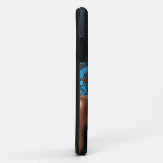 iPhone / iPad hoesje Vrouw Koper Blauw Mosiac (Achterkant/rechts)