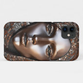 iPhone / iPad hoesje Vrouwen Koper Mosiac Gezicht (Achterkant (horizontaal))
