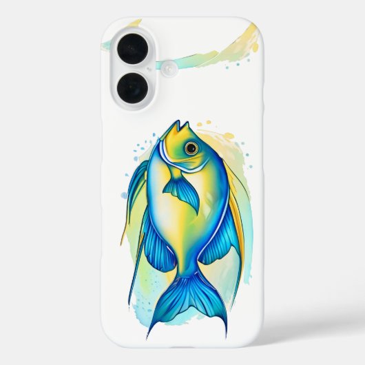 iPhone / iPad hoesje - Waterverf Serie: Angelfish (Achterkant)