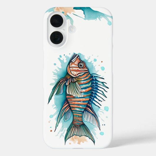 iPhone / iPad hoesje - Waterverf Serie: Lionfish (Achterkant)