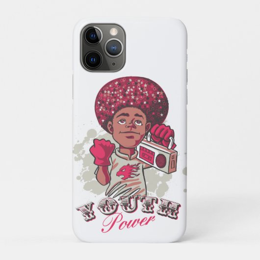 iPhone / iPad Hoesje – YOUTH Power Afro & Boombox (Achterkant)