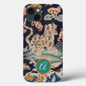 iPhone/iPad KLANT INITIAAL JAPANESE TIGER Case-Mate iPhone Case (Achterkant)