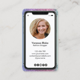 iPhone mobiele telefoon Instagram blogger Visitekaartje