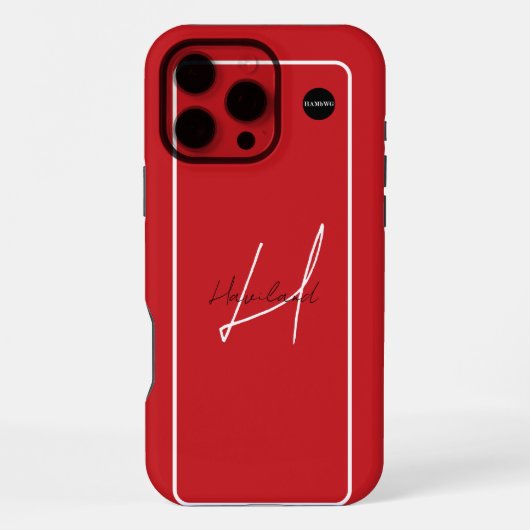 iPhone of Samsung Mobiele Telefoon Case w / Naam H Hoesje (Achterkant)