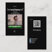  iPhone-ontwerp (met sociale knoppen) Visitekaartje (Voorkant / Achterkant)