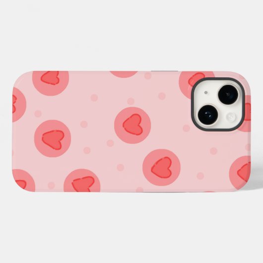 iPhone Pink case | cute love (Achterkant (horizontaal))