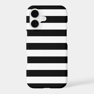 iPhone, Plus of Pro Hoesje - Zwarte & Witte Strepe