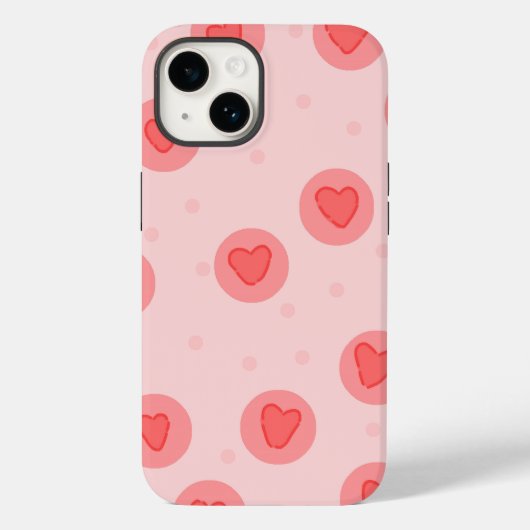 iPhone Roze hoesje | schattige liefde (Achterkant)