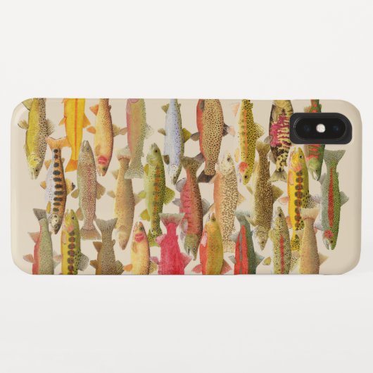 iPhone RX-Hoesje met forel en zalm Case-Mate iPhone Case (Achterkant (horizontaal))