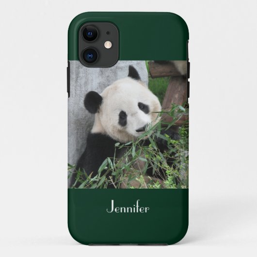 iPhone SE/5/5s Hoesje Giant Panda Green Background (Achterkant)