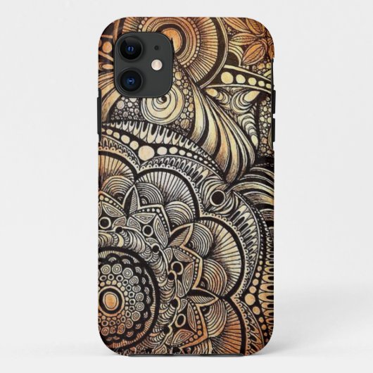 iPhone SE + iPhone 5/5S, Henna doodle Case-Mate iPhone Case (Achterkant)