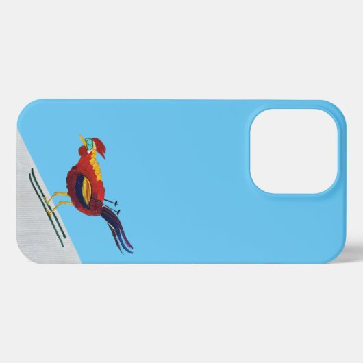 iPhone Skiing Rooster Case Hoesje (Achterkant horizontaal)