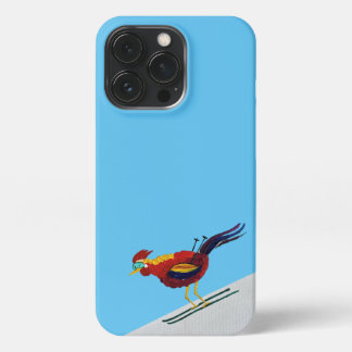 iPhone Skiing Rooster Case 13 Pro Hoesje