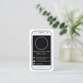 iPhone smartphone sociale media foto QR-code Visitekaartje (Staand voorkant)