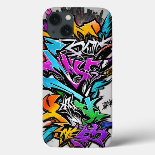 iPhone Stoere Hoesjes Full Color Abstracte Graffit