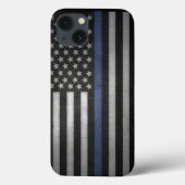 iPhone Thin Blue Line Cell Phone Case (Achterkant)