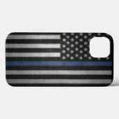 iPhone Thin Blue Line Cell Phone Case (Achterkant (horizontaal))