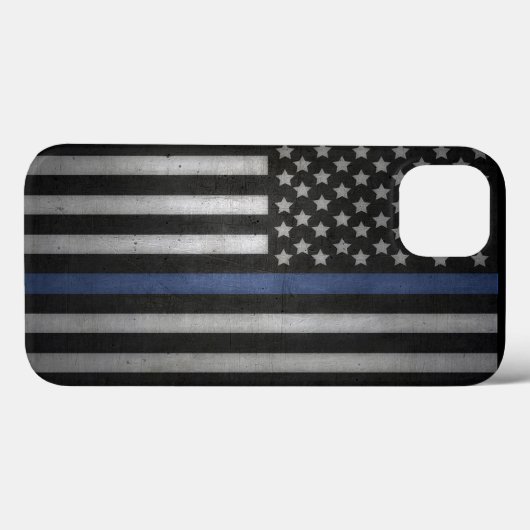 iPhone Thin Blue Line Cell Phone Case (Achterkant (horizontaal))