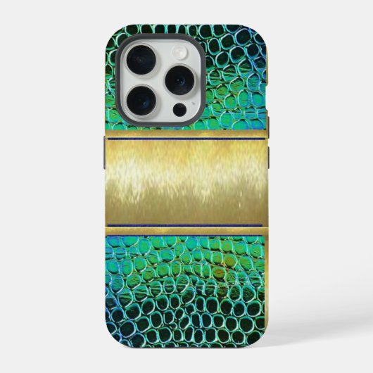 iPhone Turtle Gouden Hoesje 15 Pro Case (Achterkant)