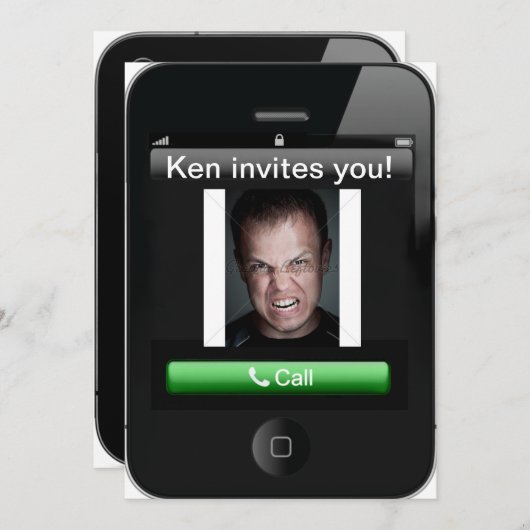 iPhone Uitnodiging (Voorkant / Achterkant)