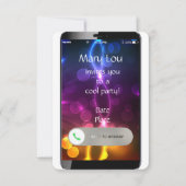 iPhone Uitnodiging met Aangepaste achtergrond (Voorkant)