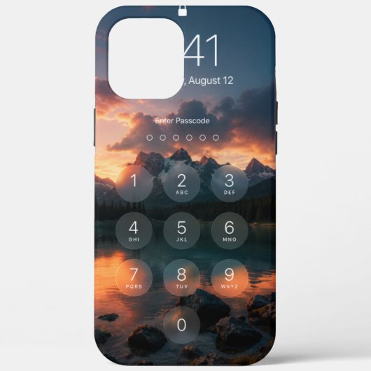 iPhone-vergrendelscherm Wachtwoord Bergmeer Zonson Case-Mate iPhone Case (Achterkant)