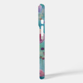 iPhone Waterverf Bloem Motief Pastel Hoesje (Achterkant / Links)