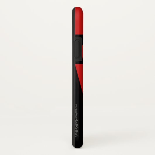 iPhone X de Rode en Zwarte Streep van het Hoesje (Achterkant / rechts)