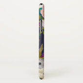 Iphone X Floral Navy Personalized Initiaal Hoesje (Achterkant / rechts)