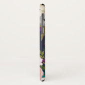 Iphone X Floral Navy Personalized Initiaal Hoesje (Achterkant/links)