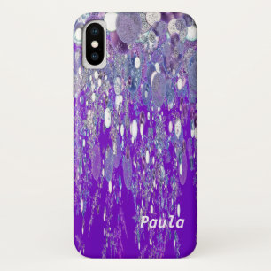 iPhone X Hoesje Abstract Paars Rain Design