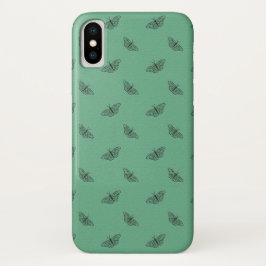 iPhone X hoesje in groen vlinderontwerp