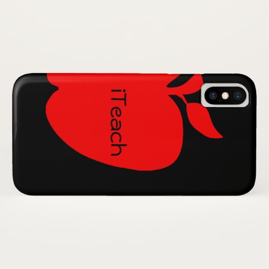 iPhone X-Hoesje van Red & Black Apple-leraar Case-Mate iPhone Case (Achterkant (horizontaal))