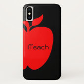 iPhone X-Hoesje van Red & Black Apple-leraar Case-Mate iPhone Case (Achterkant)