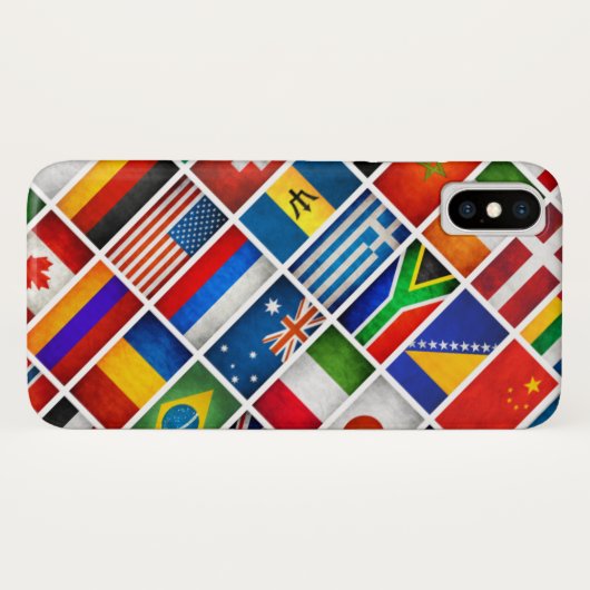Iphone X-Hoesje van wereldvlaggen Case-Mate iPhone Case (Achterkant (horizontaal))