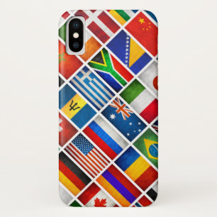 Iphone X-Hoesje van wereldvlaggen X Hoesje