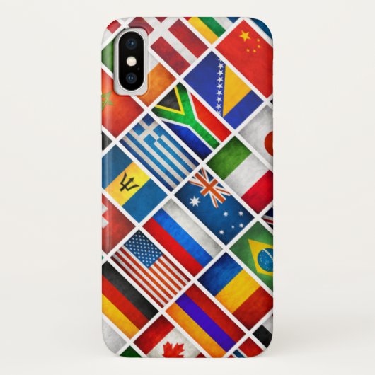 Iphone X-Hoesje van wereldvlaggen Case-Mate iPhone Case (Achterkant)