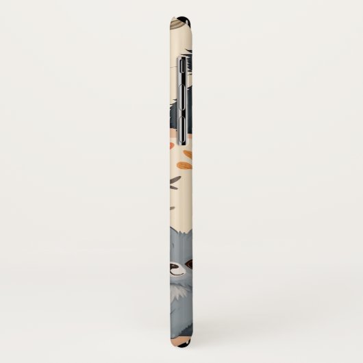 iPhone X Hoesjes Schattige kittenpatroon Telefoonh (Achterkant/links)