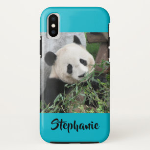 iPhone X stevige Hoesje Giant Panda Typografie Blu