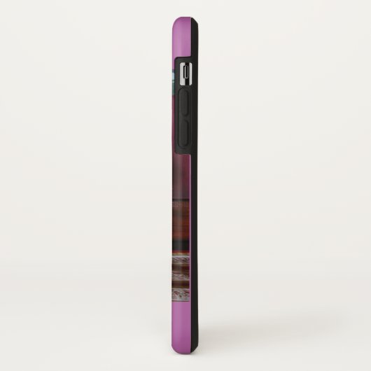 iPhone X Tough Hoesje Teapot Flowers Paarse, Orchi (Achterkant/links)